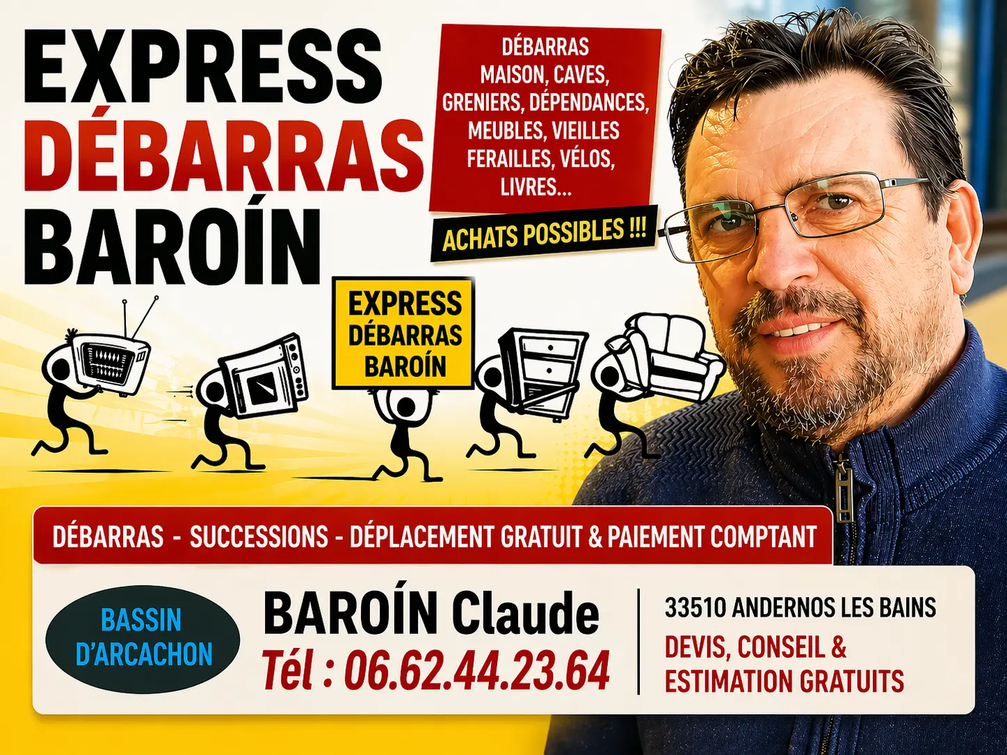 Débarras maison et récupération mobilier à Andernos-les-Bains